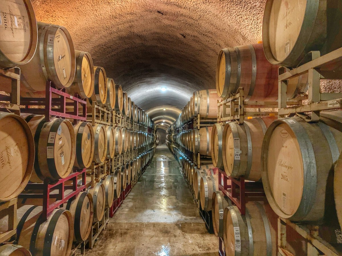 Barrels in Pomerol, Bordeaux